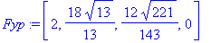 Fyp := vector([2, 18/13*13^(1/2), 12/143*221^(1/2), 0])
